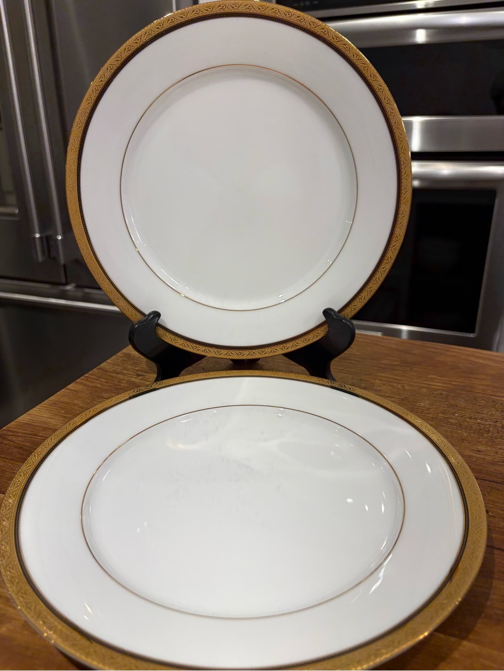 Noritake Kingswood Gold Dinner Plates Set of 2